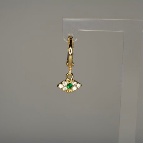 GREEN EYES Earrings Gold